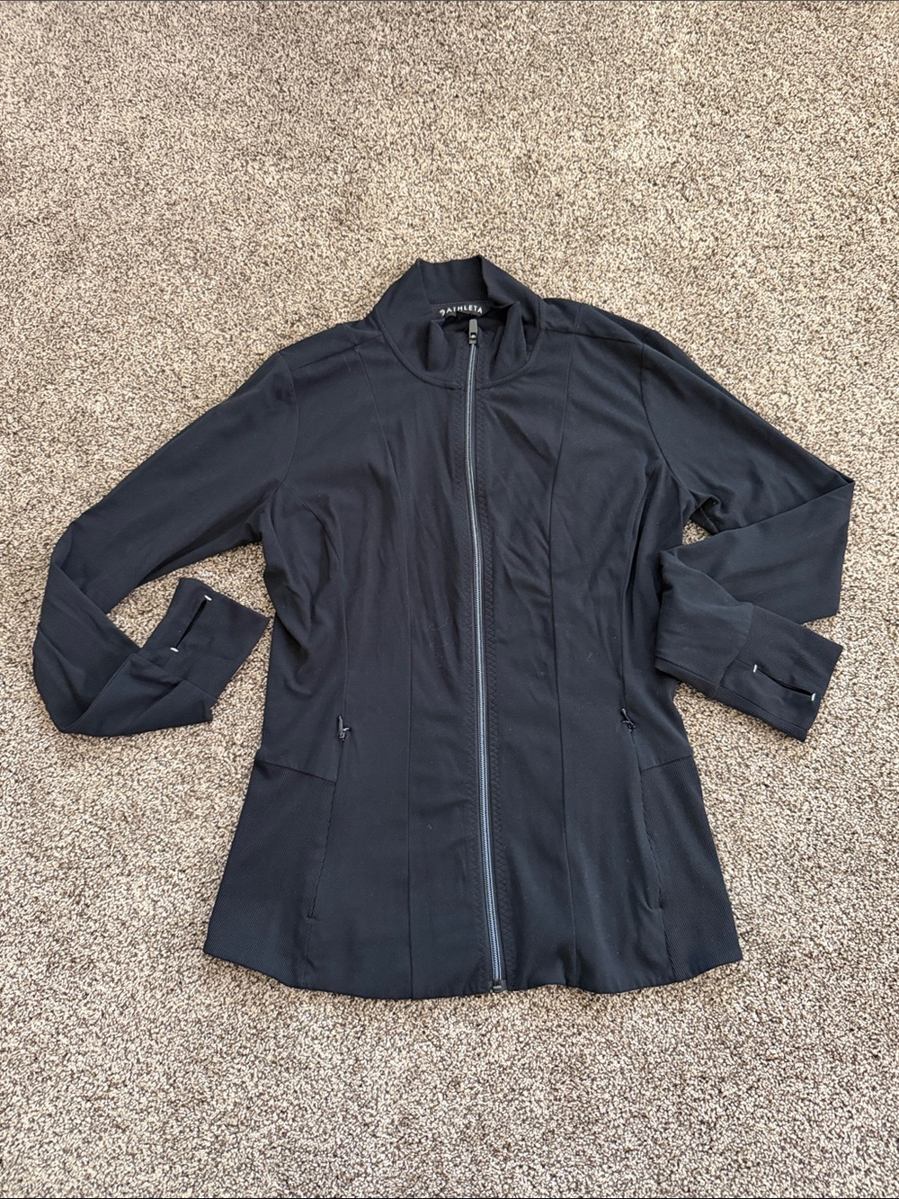 Athleta Black Zip-Front Jacket